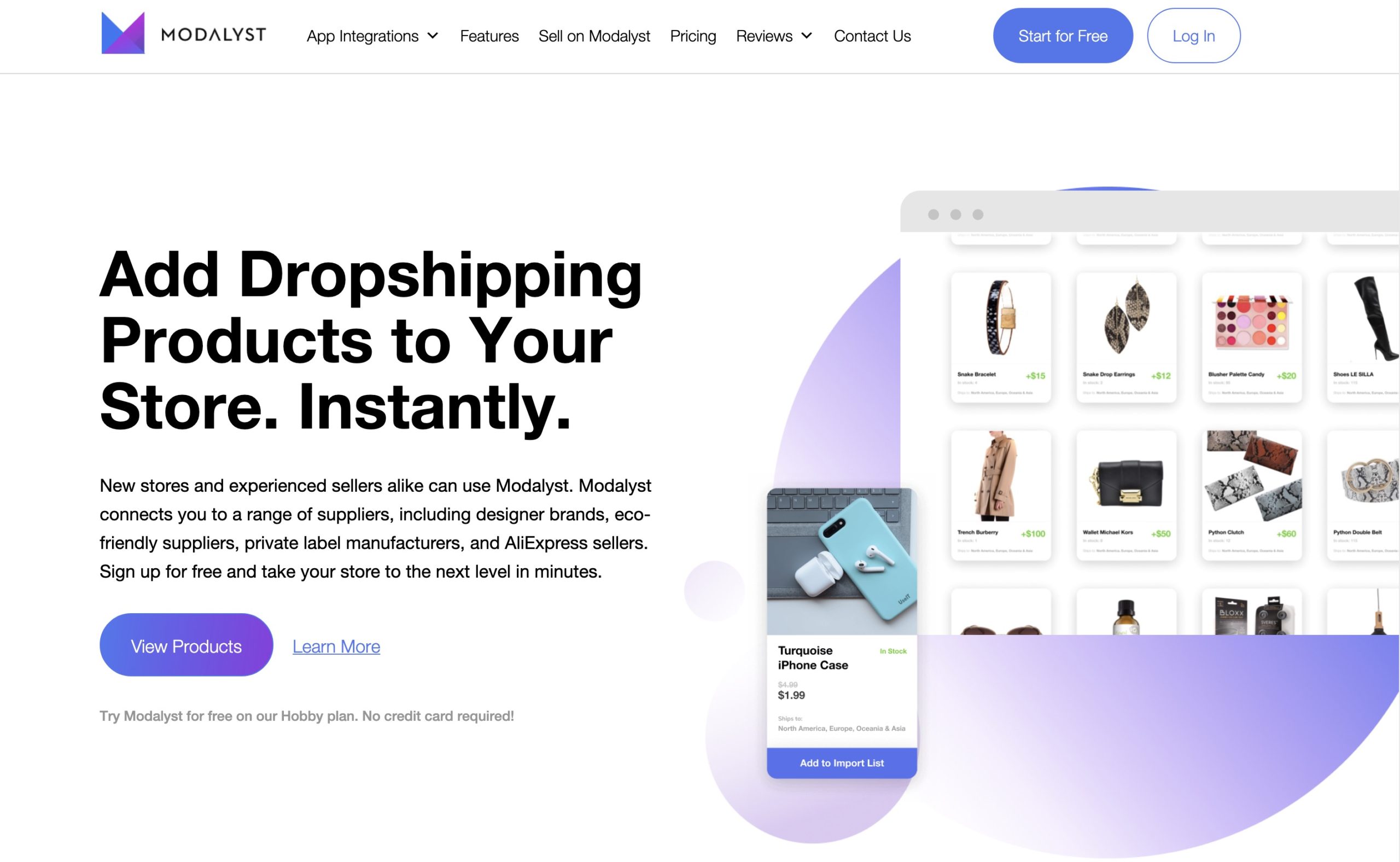 Modalyst dropshipping software