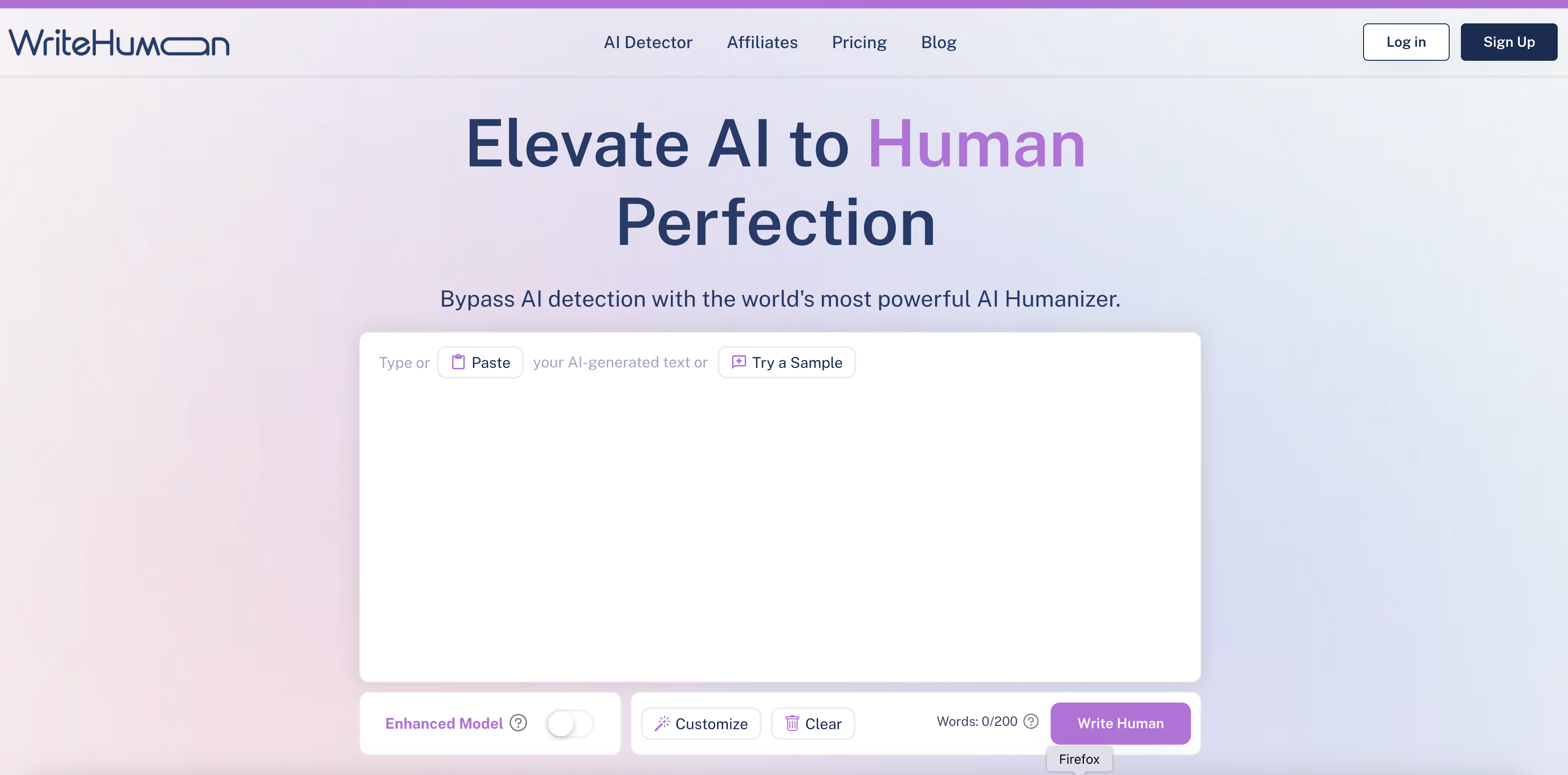 AI text tool - writehuman.ai